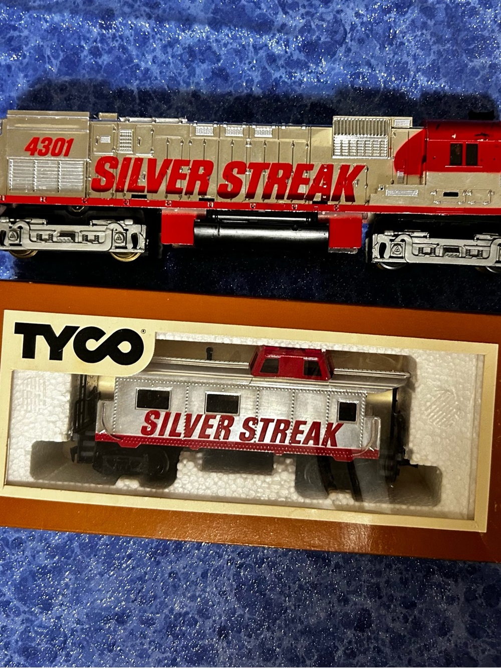 Silver Streak Kids Toy Train Locomotive - Silver and Red